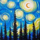 Featured image for Paint Nite: Starry Pines.