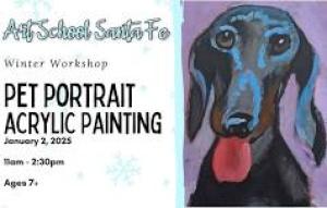 Featured image for January Winter Workshop - Pet Portrait Acrylic Painting — Art School Santa Fe.