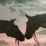 Featured image for Paint Nite: Sunset Romance by Horses.