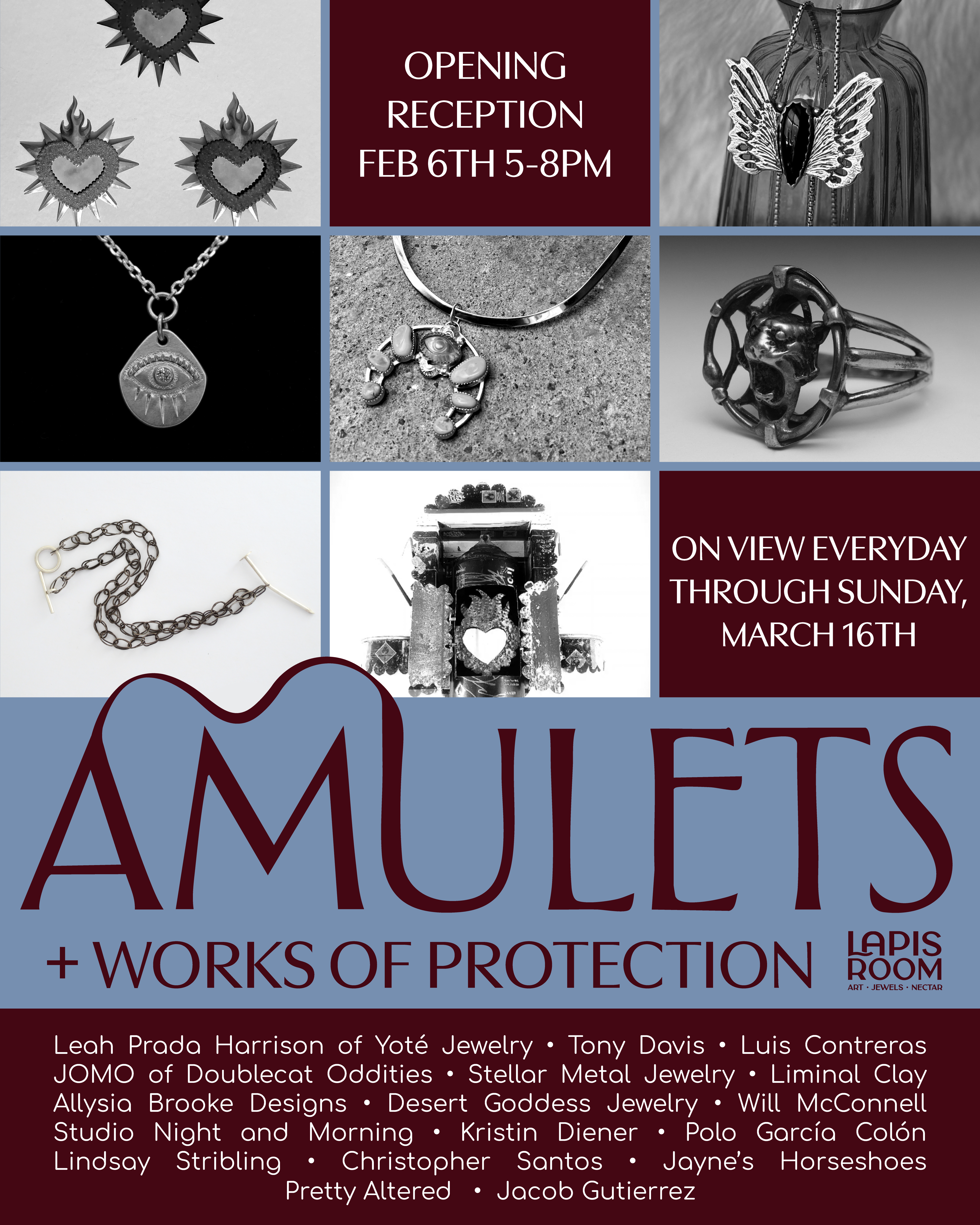 Featured image for A Lapis Room Group Show // Amulets Opening Reception.